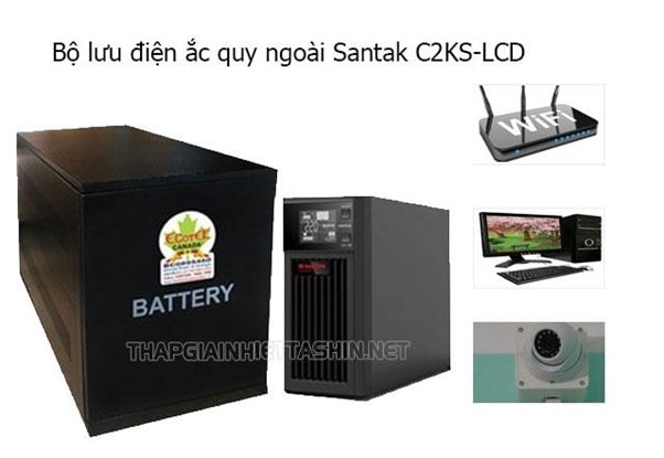 Bộ lưu điện ắc quy rời Santak C2KS-LCD
