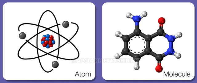 Nguyên tử và phân tử có sự khác nhau